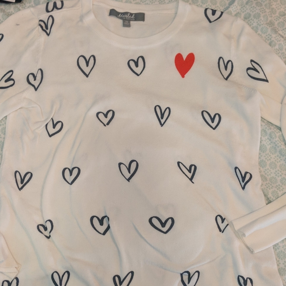 Thin heart sweater XS